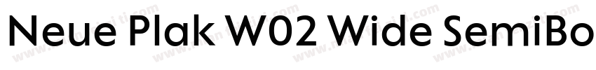 Neue Plak W02 Wide SemiBold字体转换